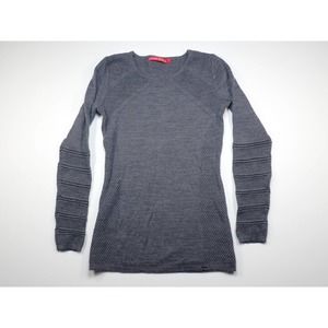 Womens Krimson Klover 100% Merino Wool Base Layer Sweater Shirt Top Grey S Small